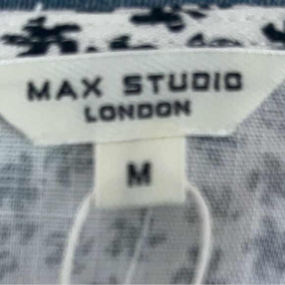 Max Studio Black and White Floral Kimono and  Pants - Picture 9 of 13